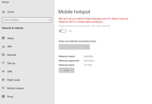 hotspot windows error