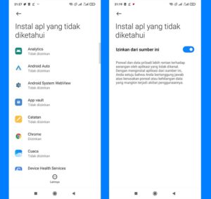 instal apl dari sumber tidak diketahui