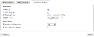 setting scmplayer