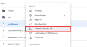 tampilkan lokasi file google drive