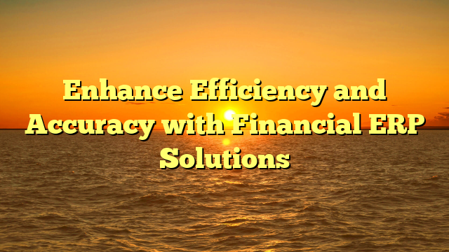 Enhance Efficiency and Accuracy with Financial ERP Solutions